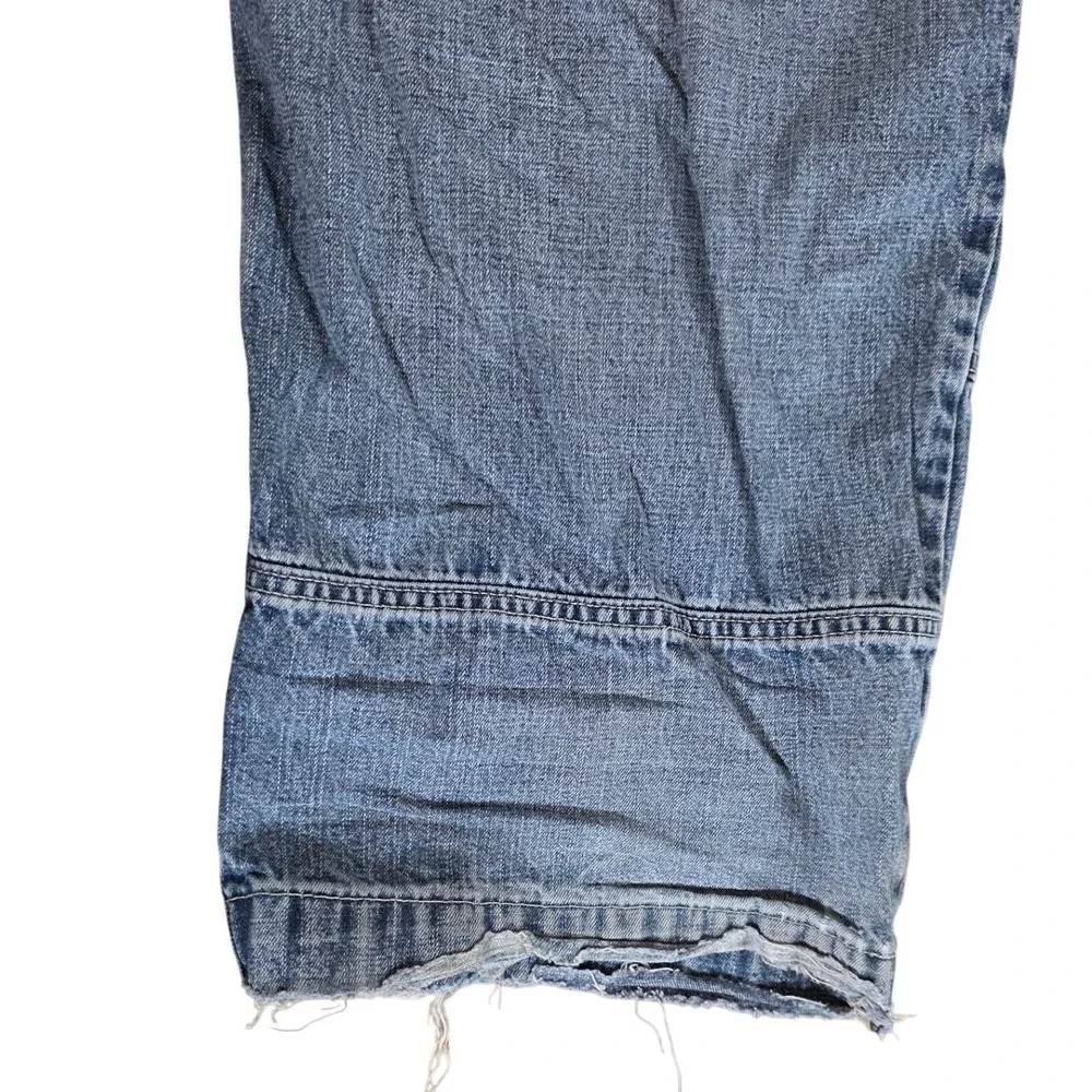 JNCO Vintage 90s / Y2K Tribal Cargo Jeans Men 34x32 Baggy Wide Leg Crown Logo